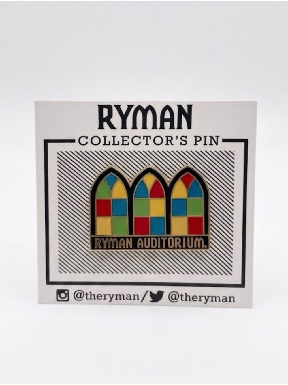 Ryman Auditorium Collector's Enamel Pin - Multicolor Stained Glass